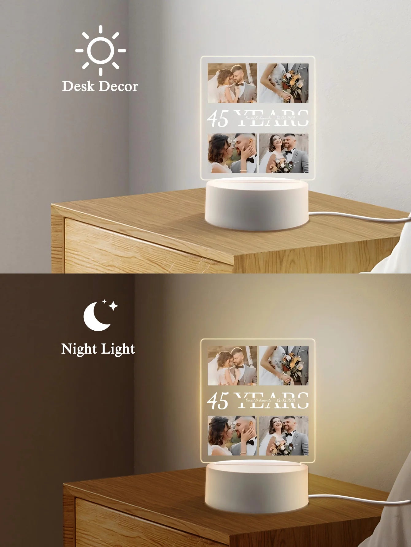 Personalized Photo Prints Customized Home Decor Anniversary Gifts Memory Making Engraved Albums