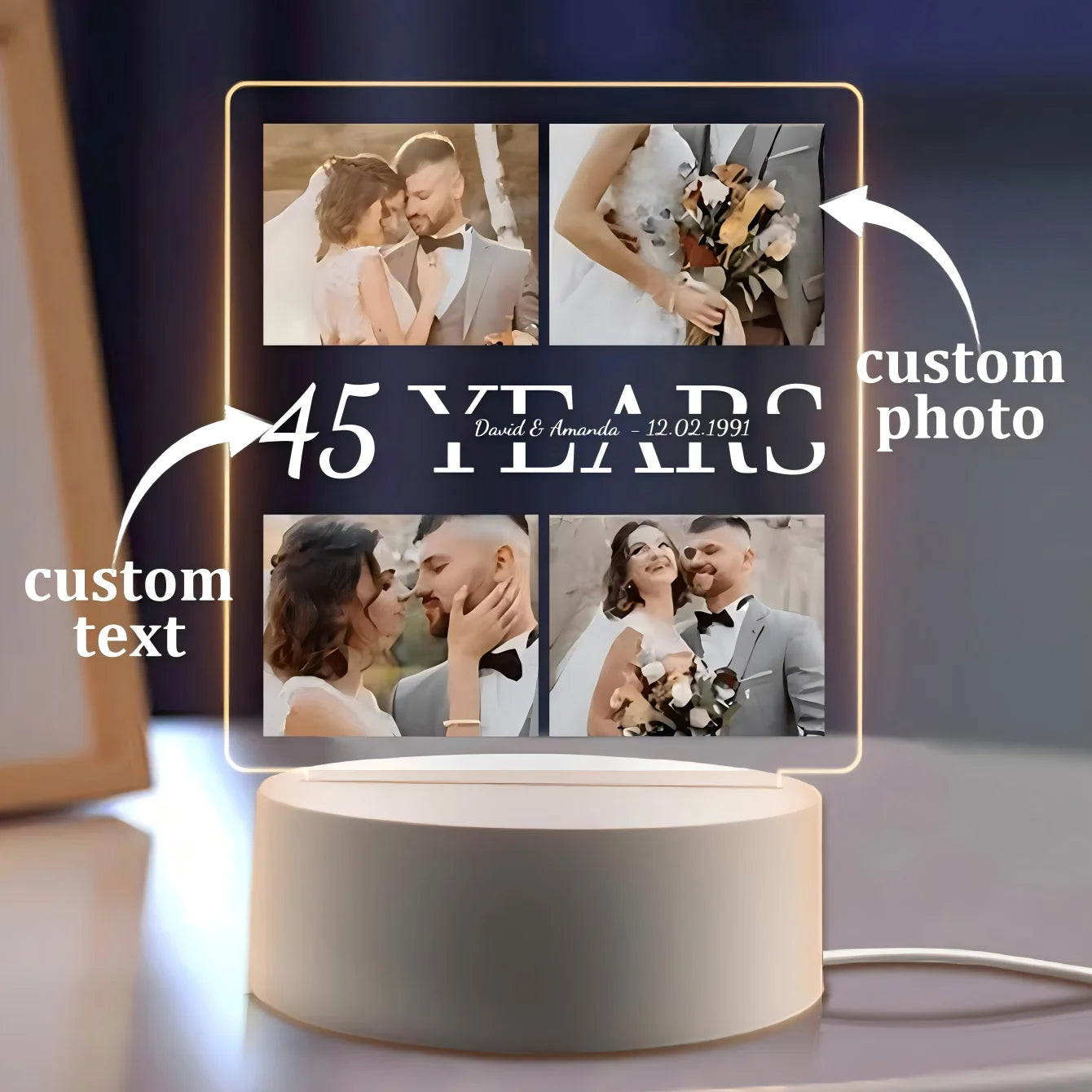 Personalized Photo Prints Customized Home Decor Anniversary Gifts Memory Making Engraved Albums